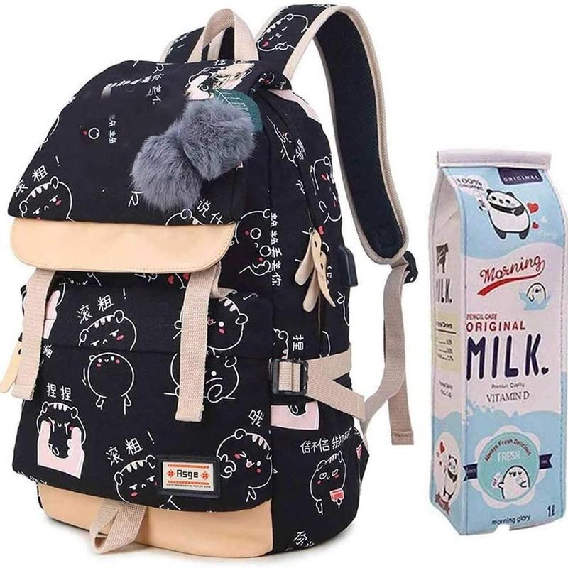 Asge женская модная школьная сумка Kawaii рюкзак с принтом для девочек повседневный водонепроницаемый рюкзак школьный подростковый рюкзак