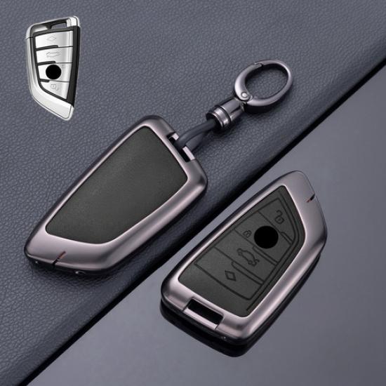 Чехол-сумка из цинкового сплава и кожи для автомобильных ключей BMW 1 2 3 4 5 X1 X2 X3 X4 X5