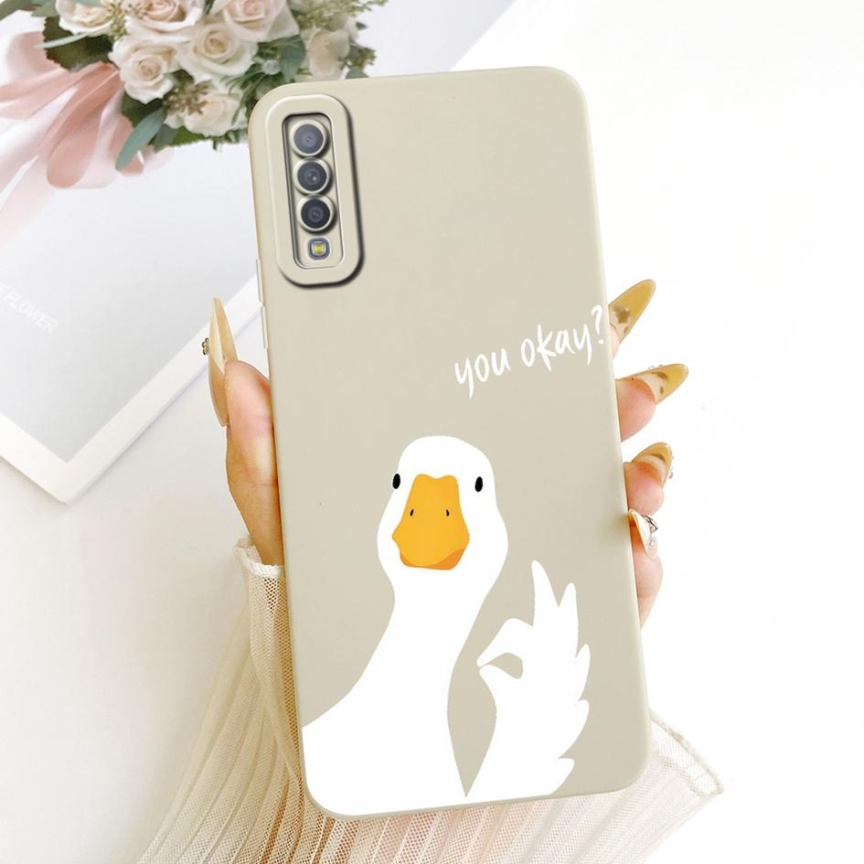 For Samsung Galaxy A7 2018 Case A750 SM-A750F Cover Lovely Cartoon Cat Soft Silicone Protection Shell For Samsung A7 2018 Bumper