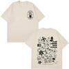 Vintage Unisex Fashion Hip Hop Streetwear Summer Tshirt With DTMF Debi Tirar Mas Fotos Print of Rapper Bad Bunny Tshirt
