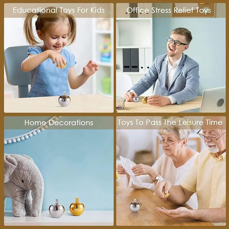 Новинка Металлический волчок-перевертыш Ручной фиджет Снятие тревоги СДВГ Стресса Антистрессовый Веселый Креативный Портативный гаджет для взрослых EDC