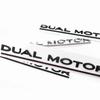 ABS Dual Motor Letters Rear Boot Tailgate Trunk Logo Emblem Badge Car Sticker Decal for Tesla Model 3 Model X Model S Y NH1