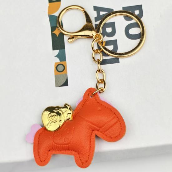 Подвеска-брелок в виде лошади, компактный мини-брелок, ручная работа, шарм в виде лошади из искусственной кожи, аксессуары для сумок, кошельков, рюкзаков