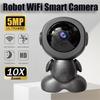 Беспроводная WiFi камера видеонаблюдения, Ночное видение PTZ Двусторонняя голосовая связь Безопасность Умная сетевая робот-камера
