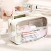 Прозрачный пенал большой емкости, коробка для канцелярских принадлежностей, многослойный пенал для девочек, простая японская студенческая сумка для канцелярских принадлежностей