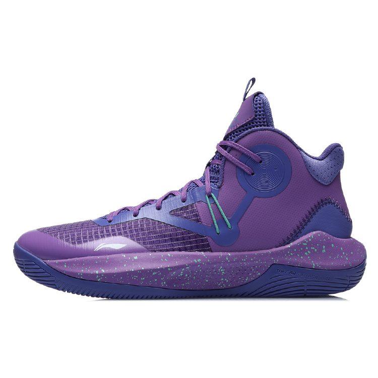 Баскетбольные кроссовки Li Ning Sonic 9 Team Мужские Средний профиль Кварцевый фиолетовый ABPR017-1