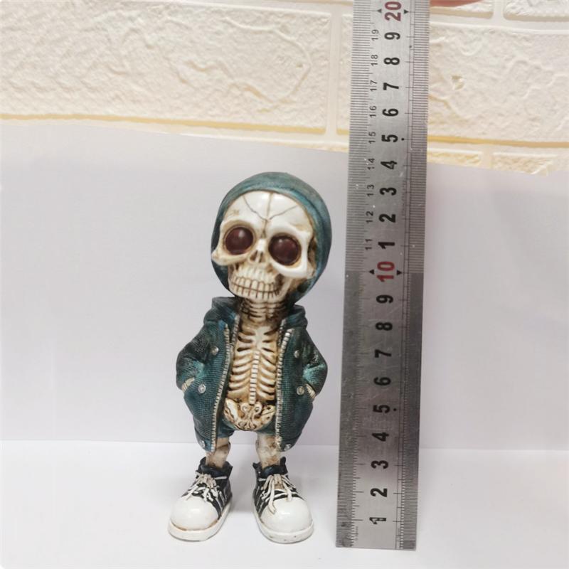 2023 крутые фигурки скелетов, кукла-скелет на Хэллоуин, украшение из смолы, подарки на Хэллоуин