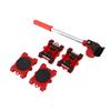 Furniture Mover Set Transport Lifter 360 Degree Rotation with Universal Wheel Heavy Stuffs Moving Wheel Roller Bar Hand Tools
