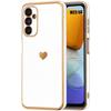 Case for Samsung Galaxy M23 5G White Heart Pattern Anti-Scratch