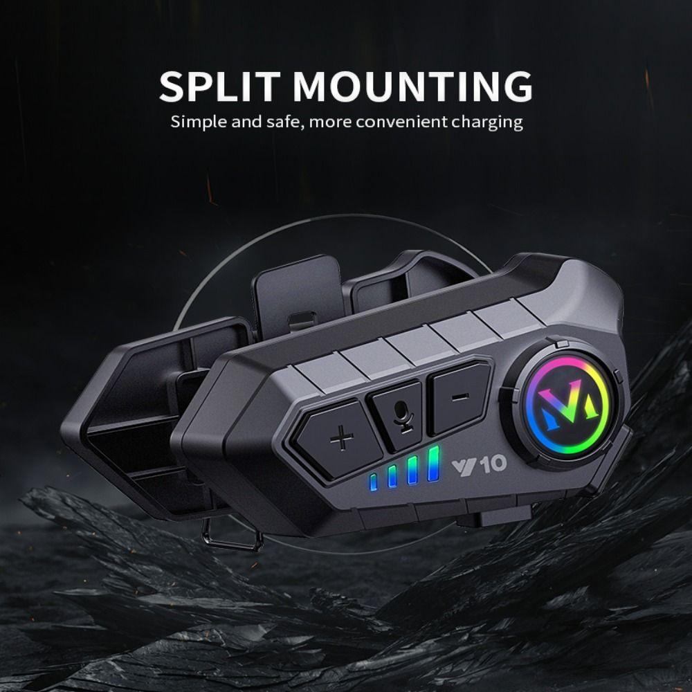 2 Rider Talk Intercom Headset Y10 Interphone Durable Motorcycle Helmet Headset  Outdoor Riding