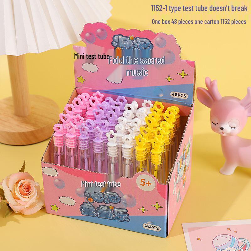 Мини-палочки для выдувания пузырей в виде пробирок, 48 штук - Небьющиеся и портативные игрушки для выдувания пузырей