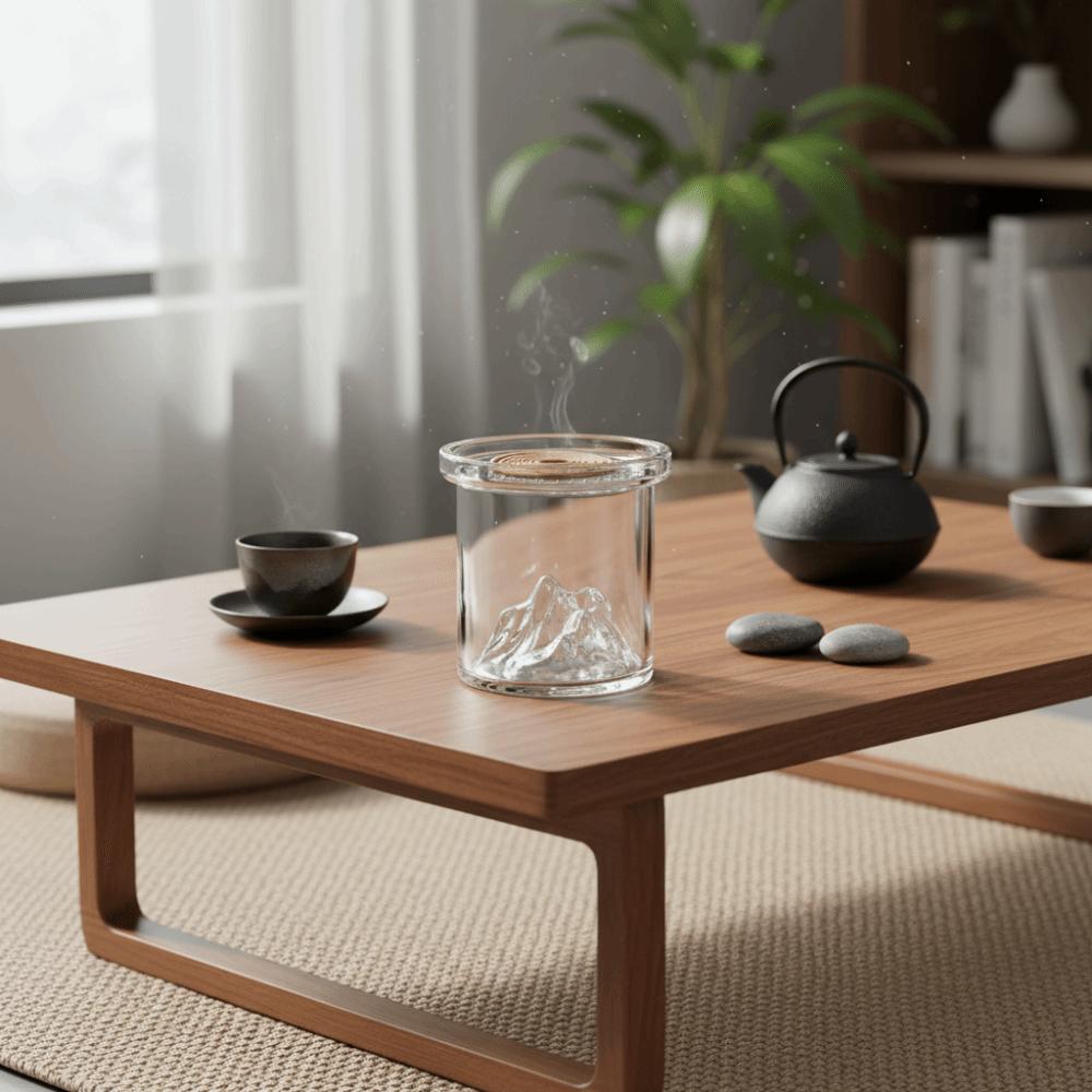 Metal Incense Plate Backflow Incense Burner Vintage Censer Glass Mountain Incense Burner Spa