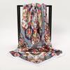 Spring and Autumn Women's Cashew Print Square Scarf Fashion Commuting Versatile Headscarf Stained Rose Square Scarf