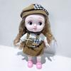 28cm Cute Doll with Cute Expression, Full Body Joints, Changeable Clothes, Girl Toy Gift