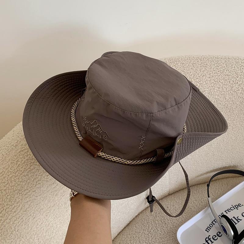 Повседневная шикарная ковбойская шляпа, идеально подходящая для активного отдыха, вышитая и дышащая шляпа от солнца с широкими полями