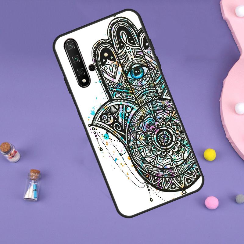 Hamsa Hand of Fatima Case For Huawei Nova 10 9 SE 11 Pro 11i 8i 7i 3i Y60 Y61 Y70 Y90 Y91 P20 P40 P30 Lite Cover