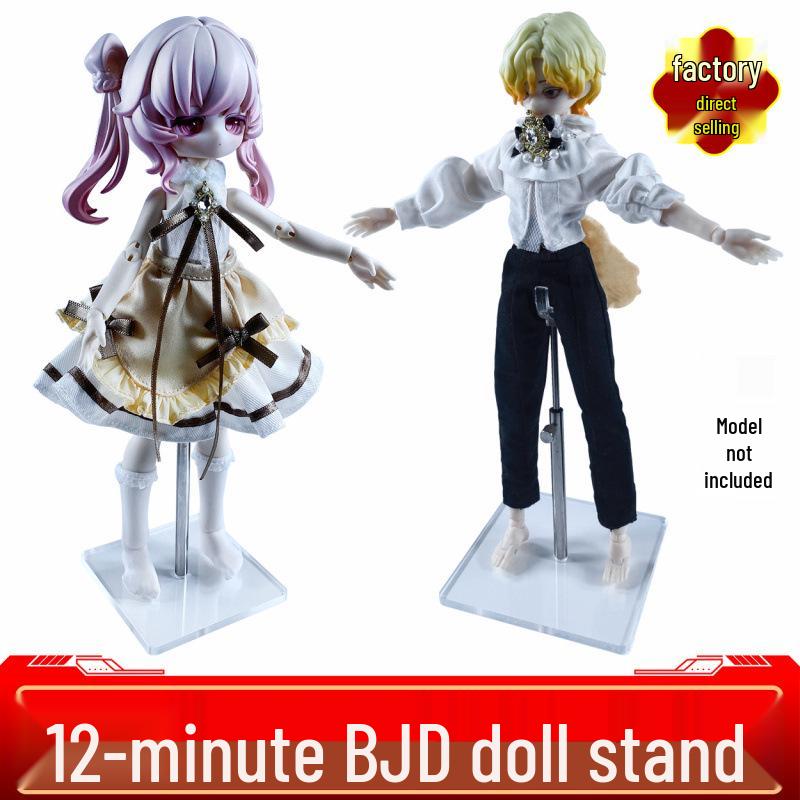 Adjustable BJD Doll Stand for 8 to 12-Point Dolls with Custom Makeup and Height Control