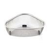 Sink Draining Basket Stainless Steel Fine Mesh Triangular Kitchen Sink Corner Strainer Basket for
