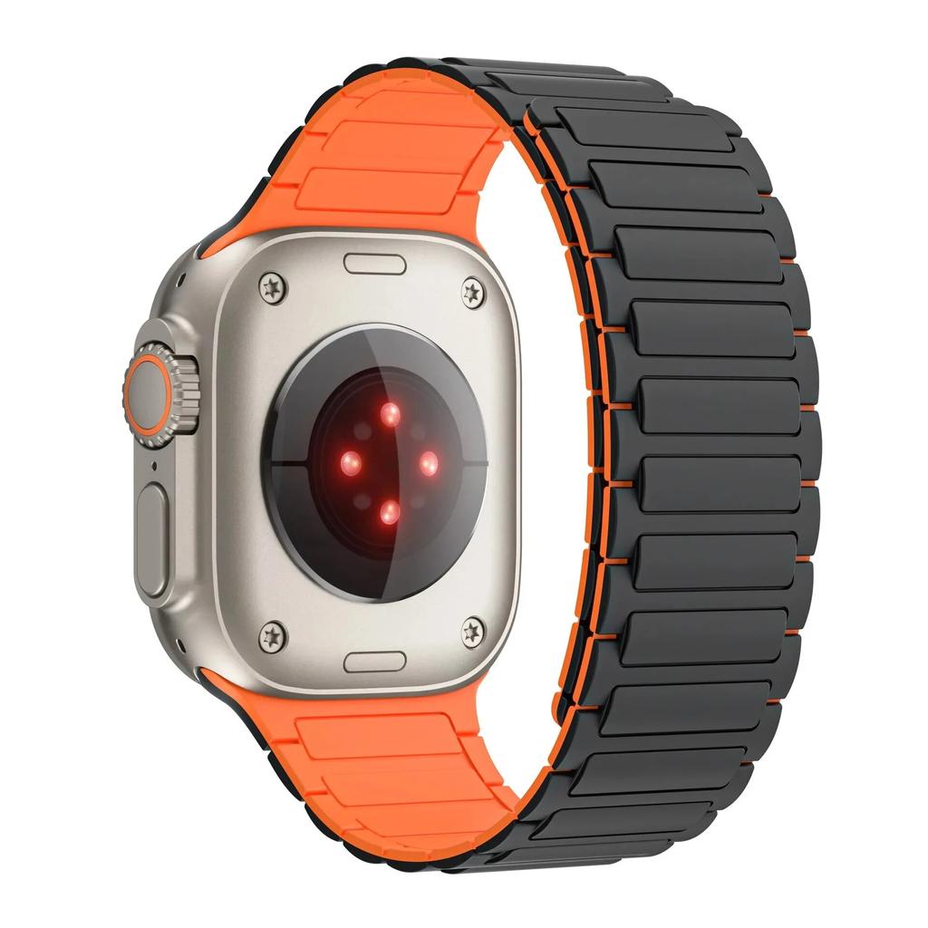 Ремешок для Apple Watch 45 мм, 44 мм, 40 мм, 49 мм, 41 мм, 38 мм, силиконовый браслет с магнитной петлей iWatch Series 9, 8, 7, 6, 5, 4, 3 Se ultra 2, ремешок