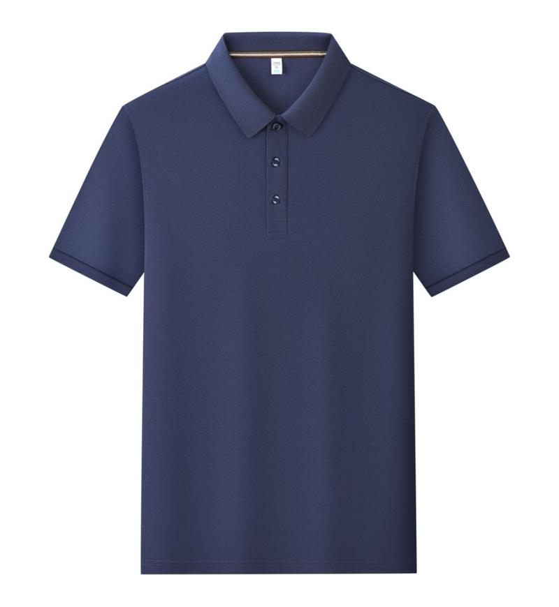 Летняя мужская и женская футболка с коротким рукавом и лацканом, однотонная, YG-688