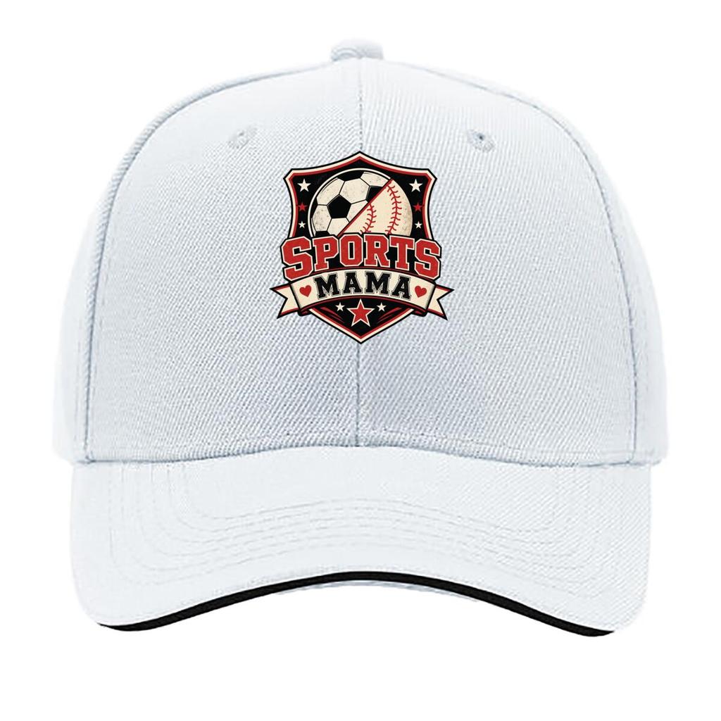 Vintage Sports Mama Split Ball Emble Sandwich Baseball Cap Sun Cap Outdoor Workouts Hat