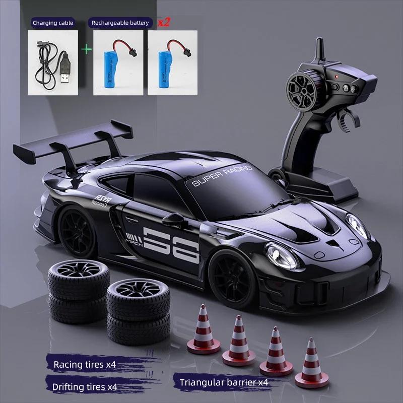 2,4 г 1:24 светодиодный RC дрифт-кар 4WD Автомобили на радиоуправлении Гоночные машины Игрушечный транспорт Электрическая модель спортивного автомобиля Игры для соревнований Мальчики
