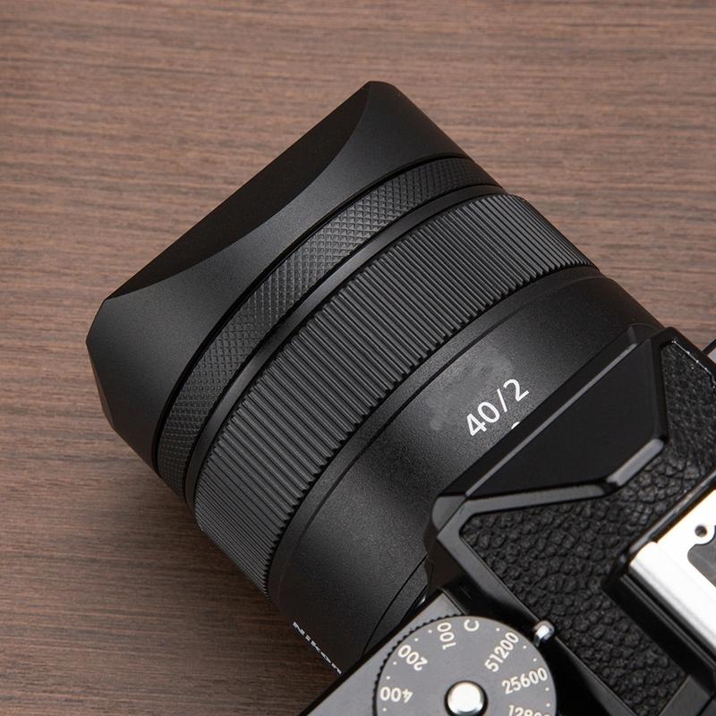 Бленда LH-N52 Z28F2.8 для Nikon ZF ZFC Z40F2 Z28F2.8 28F2.8SE 40F2SE Алюминиевая Металлическая Бленда для Объектива Фотоаппарата с Адаптерным Кольцом 52 мм