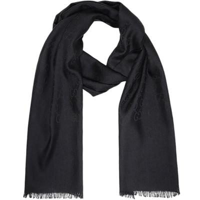 Женский шерстяной шарф с принтом Double G