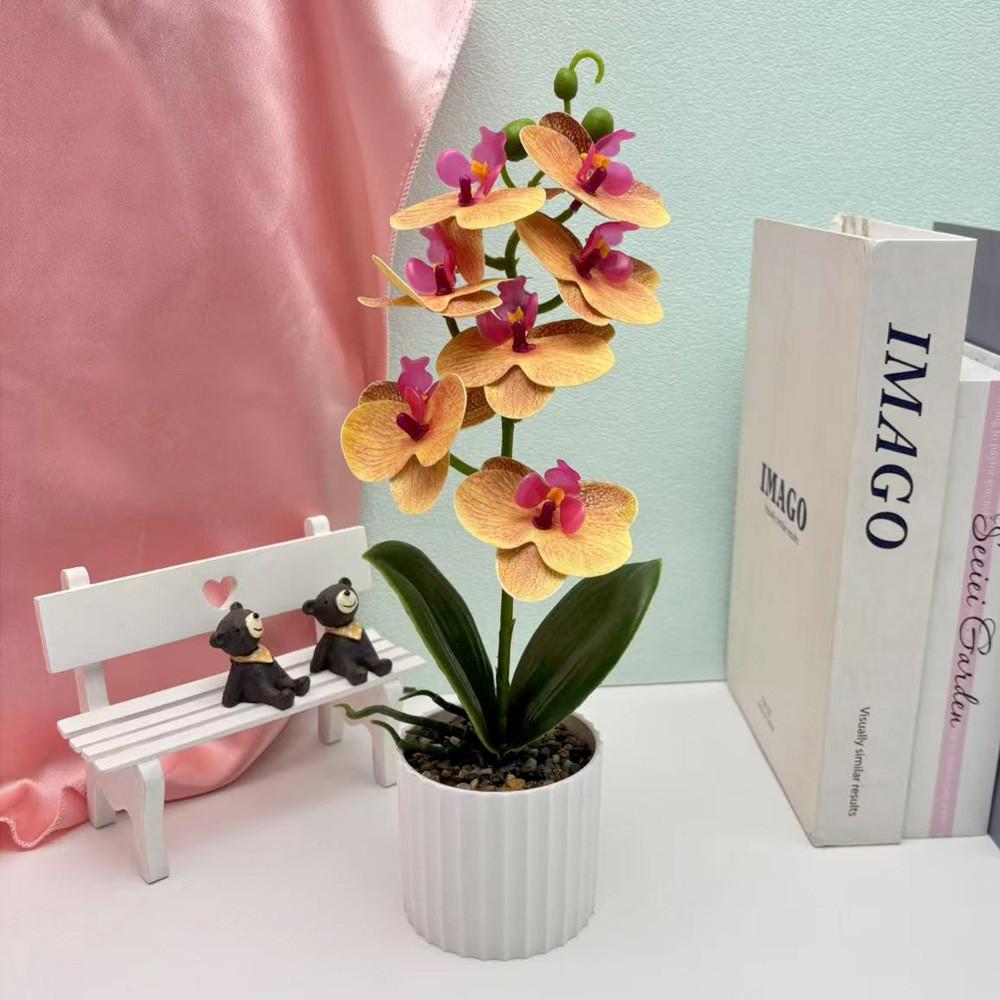 Faux Butterfly Orchid Floral Arrangement For Party Decorations And Home Styling