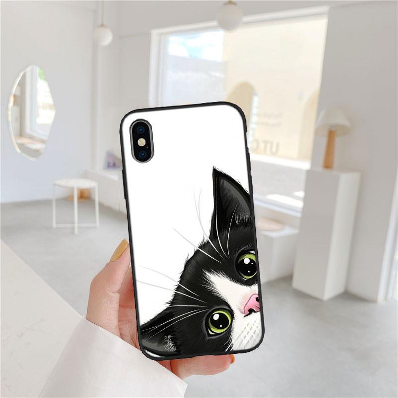 LO23 Чехол-бампер Мягкий Кот Котёнок Мяу для Samsung Galaxy S20 S21 S22 Ultra FE + Plus A21S A22 A24 A25 A26 A30 A30S A31