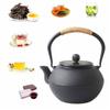 Чугунный чайник для кипячения чая над открытым очагом, совместимый с прямым нагревом и индукцией, включает ситечко для чая, источник железа и