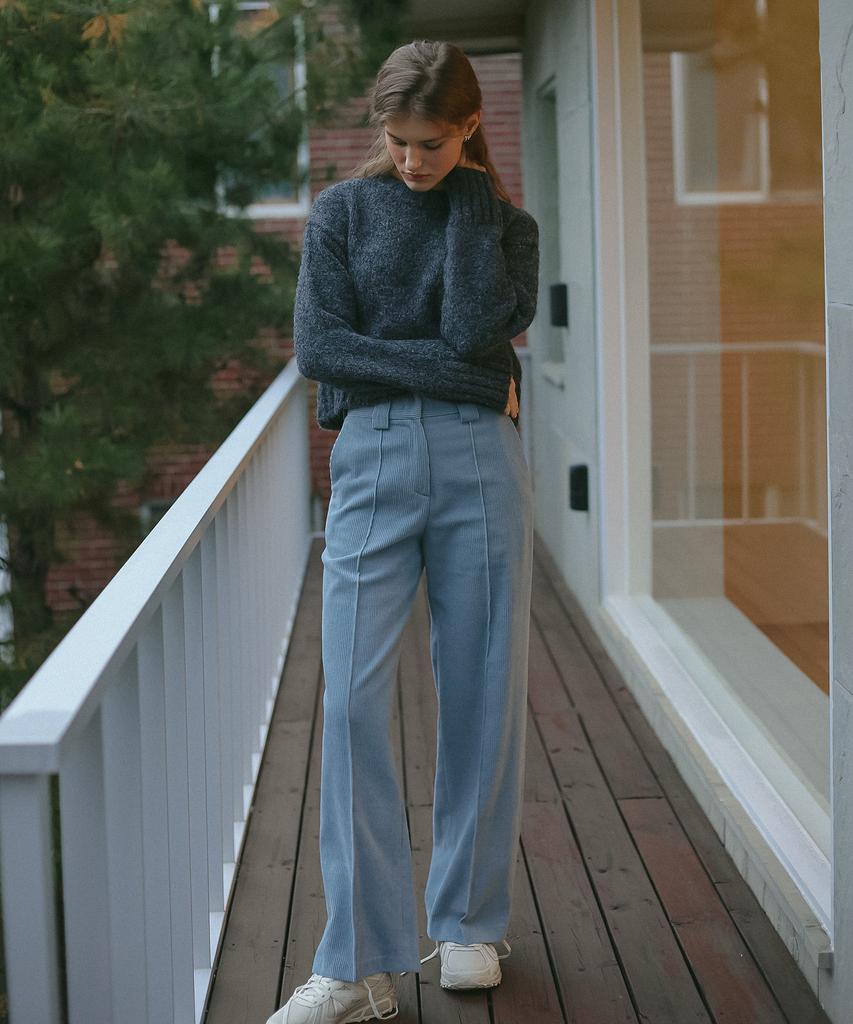 VEM.VER Corduroy Wide Pants_Sky Blue