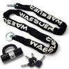 Waesuer Bike Extra Thick Chain End Various for Lock, Lock, (Diameter)10mm2.0m, U-Lock, Ring, Uses, Anti-Theft Bicycles, Mopeds, Motorcycles, Approx.