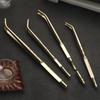 Japanese Tea Tweezers Brass Leaf Tea Scoops New Leaf Spatula  Kitchen Tool