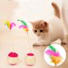 1/3pcs Pet Cat Toy Sisal Scratching Ball Training Interactive Grinding Claw  Toy Belt With Colored Feathers Pet Sisal Toys