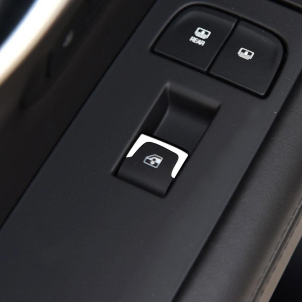 Car Window Switch Button Trim Cover for Cadillac ATSL XTS SRX ATS Door Window Lift Control Panel Silver Decorative Sticker