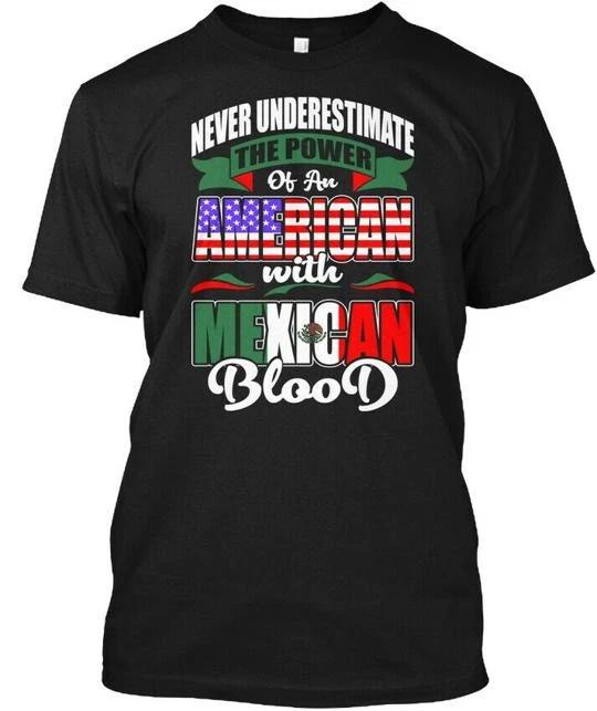 American With Mexican Blood Gift TTshirt Made in the USA Size S to 5XL