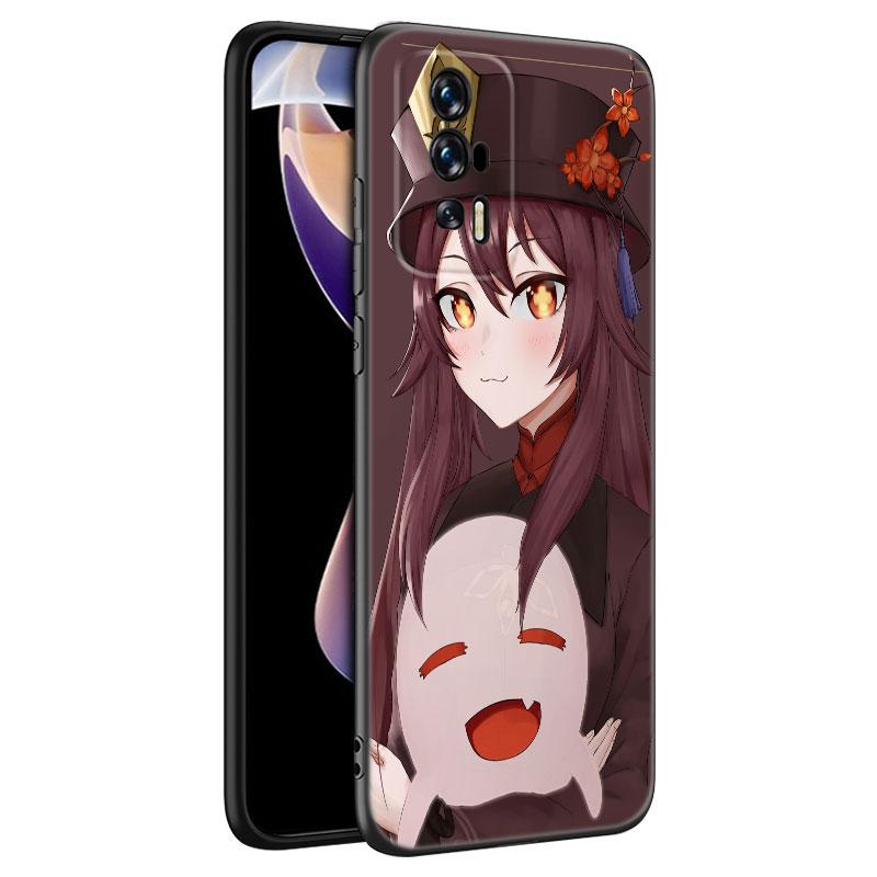 Hu Tao Genshin Impact Black Phone Case For Xiaomi Redmi 7A 8A 9A 10A 11A 9C 10C 12C 13C 11 Prime A1 A2 Plus 12 4G Note 9T 12R
