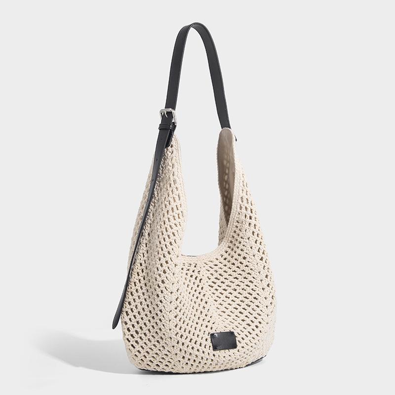 Resort Style Beach Bag Large Capacity High-end Hand-woven Tote Bag for Women 2025 New Fashion Single Shoulder Crossbody Bag