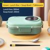 Four Compartmentalized Plastic Portable Lunch Box
