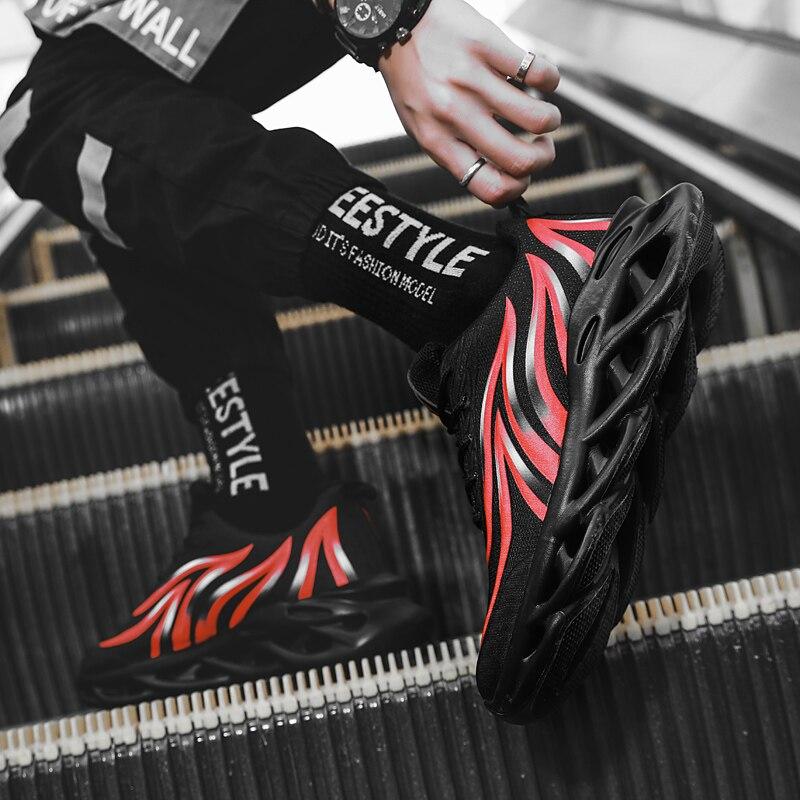 Men 'S Flame Printed Sneakers Sports Shoes Comfortable Running Shoes Outdoor Men Athletic Fashion Design Casual Men Winter Shoes