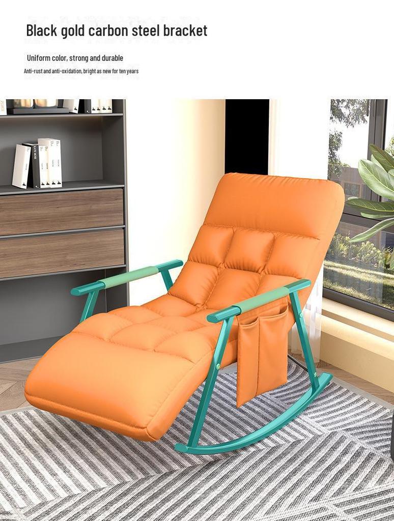 Легкое роскошное кресло-реклайнер: Складное кресло-качалка для гостиной или балкона, идеально подходит для отдыха и обеденных перерывов.