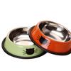 Colorful Non-Slip Stainless Steel Pet Bowl for Cats and Dogs