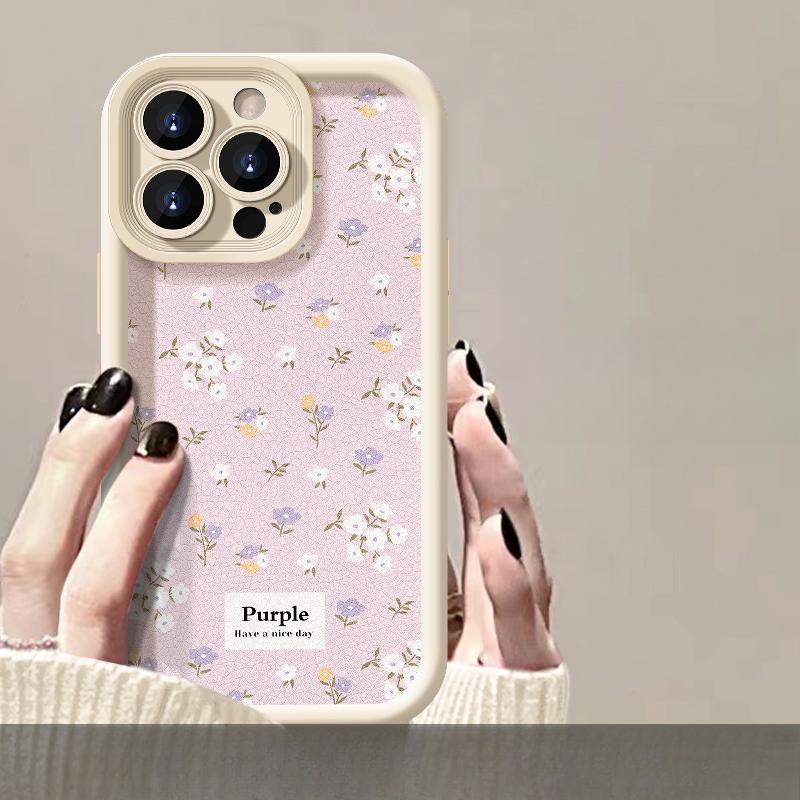 Подходит для Apple 15pro Чехол для мобильного телефона iPhone 14plus Floral Bow Doll 11/12 Силиконовая кожа ягненка