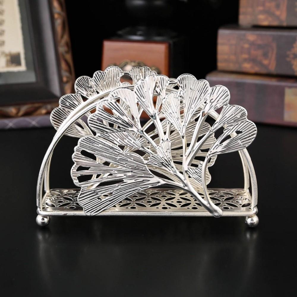 Nordic Style Ironwork Gold Tissue Holder Standing Flower Tissue Dispenser Household