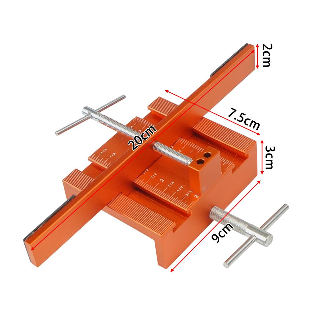 Cabinet Door Mounting Jig Aluminum Cabinet Hardware Jig Tool Punch Locator Drill Guide for Face Frame or Frameless Cabinets