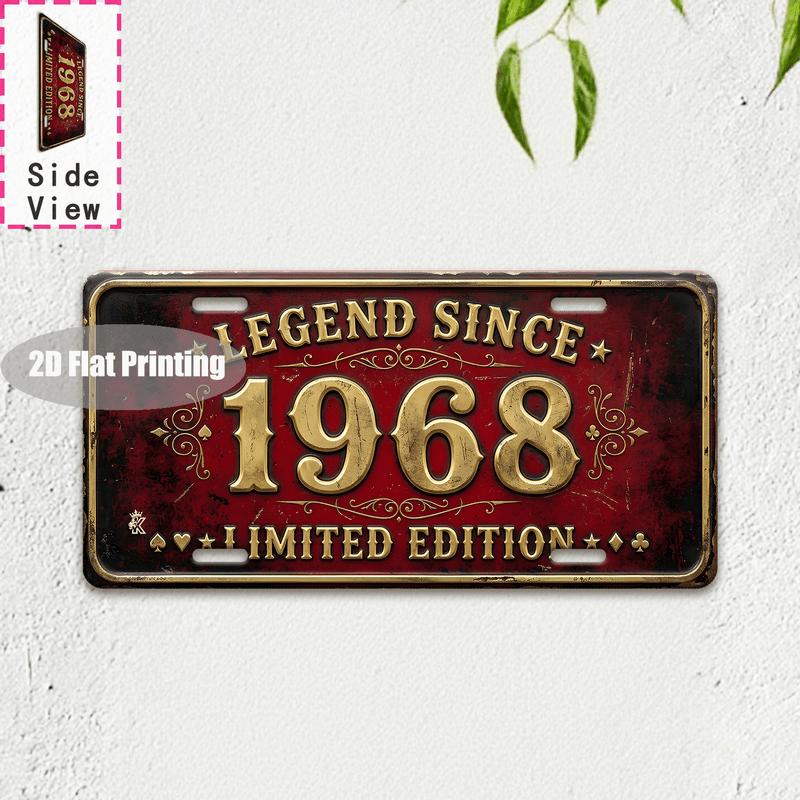 Tin Sign  Vintage Durable Metal Plaque Wall Decor Home Office Bar Man Cave Retro City Year Music Themed License Plate Wall A