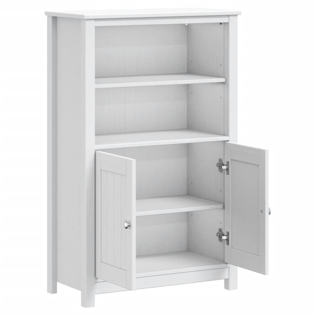 BERG Bathroom Cabinet in White 27.8 x 13.4 x 43.3 in (69.5 x 34 x 110 cm) Solid Pine Wood