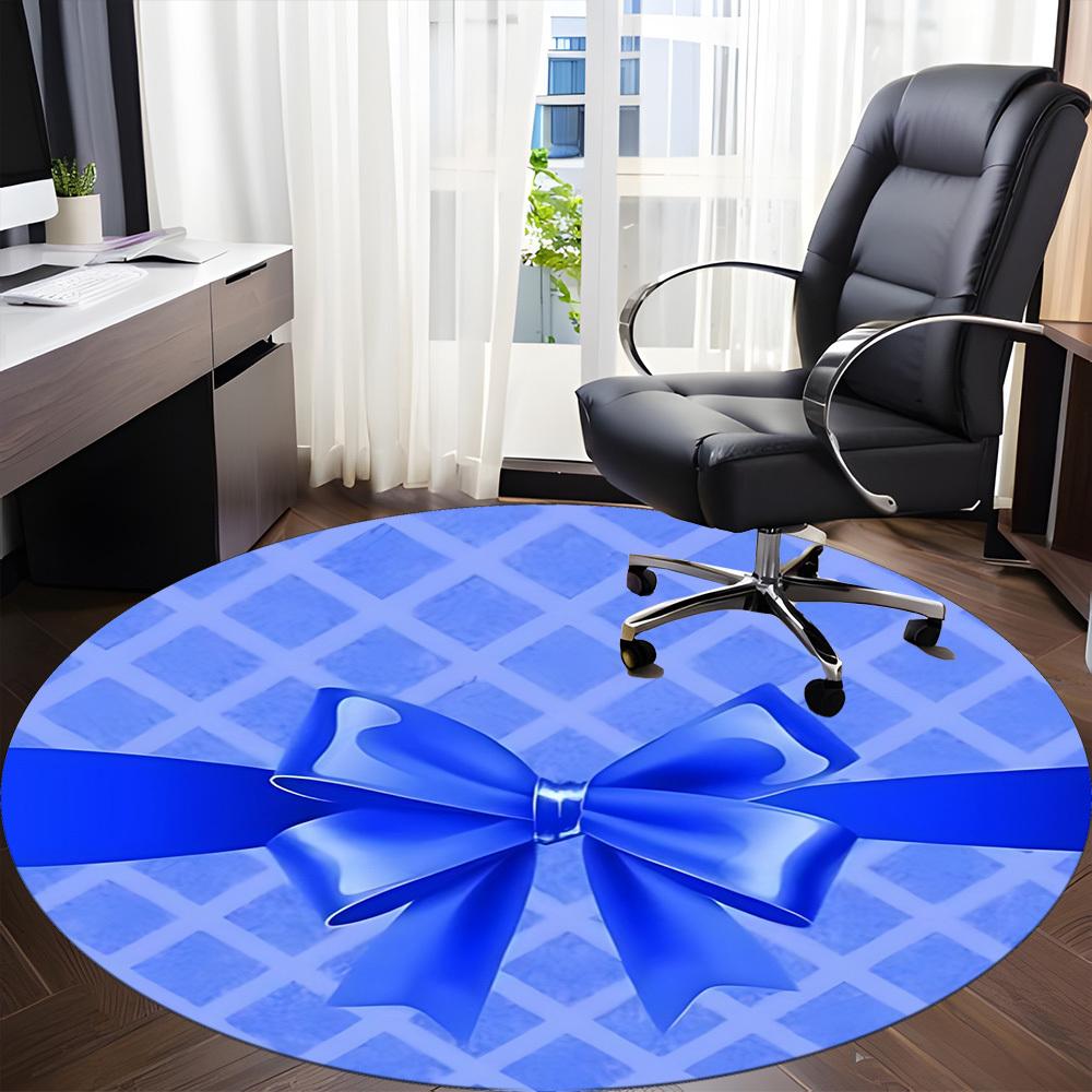 1pc Bow Ribbon Chair Carpet for Office  Machine Washable Rug for Office,  Good Gift for Family or Friends yy251225193