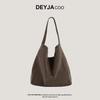 IELGY Ladies Tote Bag Autumn Winter Large Capacity Canvas Lazy Style One Shoulder Leopard Print Bag